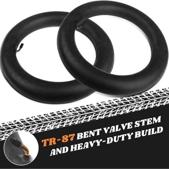 2-Pack -10 Dirt Bike Replacement Inner Tube Heavy Duty with TR-87 Bent Valve Ste - Picture 5 of 6